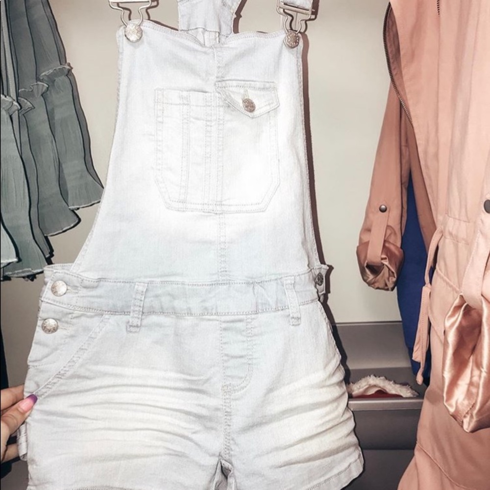 Denim shorts overalls